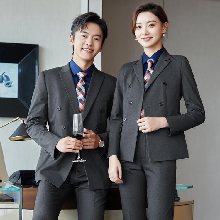 高檔雙排扣西裝男套裝英倫商務休閒西服男正裝修身新郎結婚禮服男-細節圖2