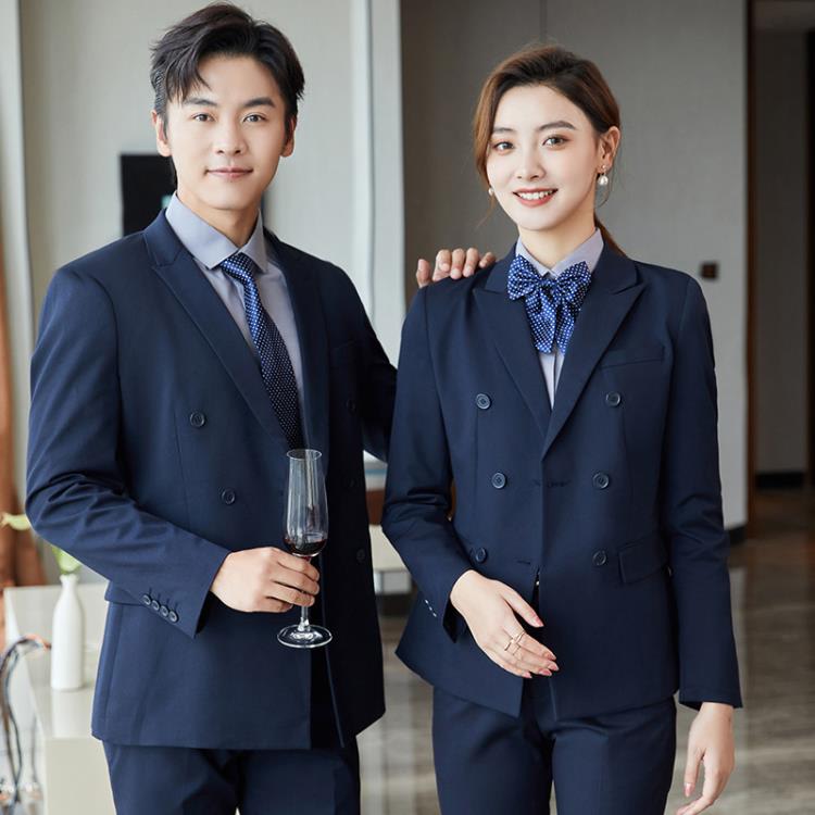 高檔雙排扣西裝男套裝英倫商務休閒西服男正裝修身新郎結婚禮服男-細節圖3