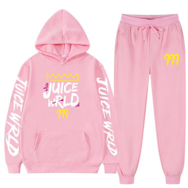 新款說唱歌手juice wrld同款衛衣寬松男女帶帽衛衣套裝秋冬-細節圖7