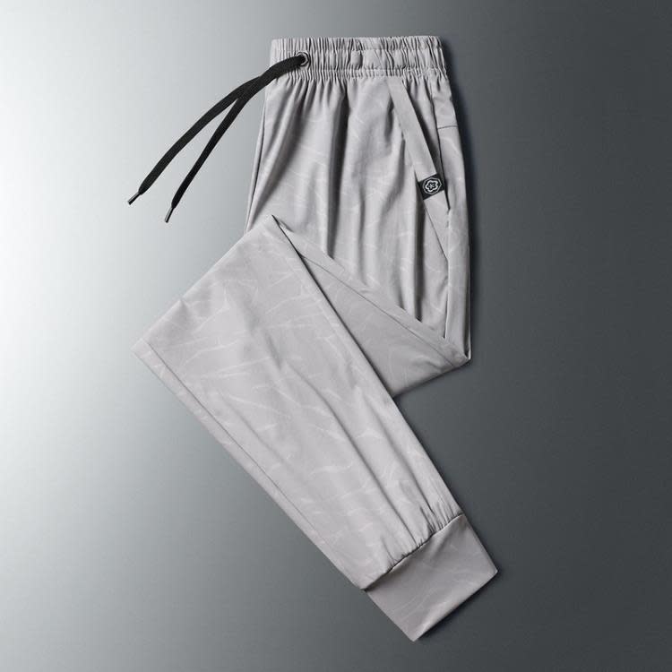 長褲 2023夏季男士速干男裝加大運動褲冰絲透氣休閒褲男空調褲透氣-細節圖8