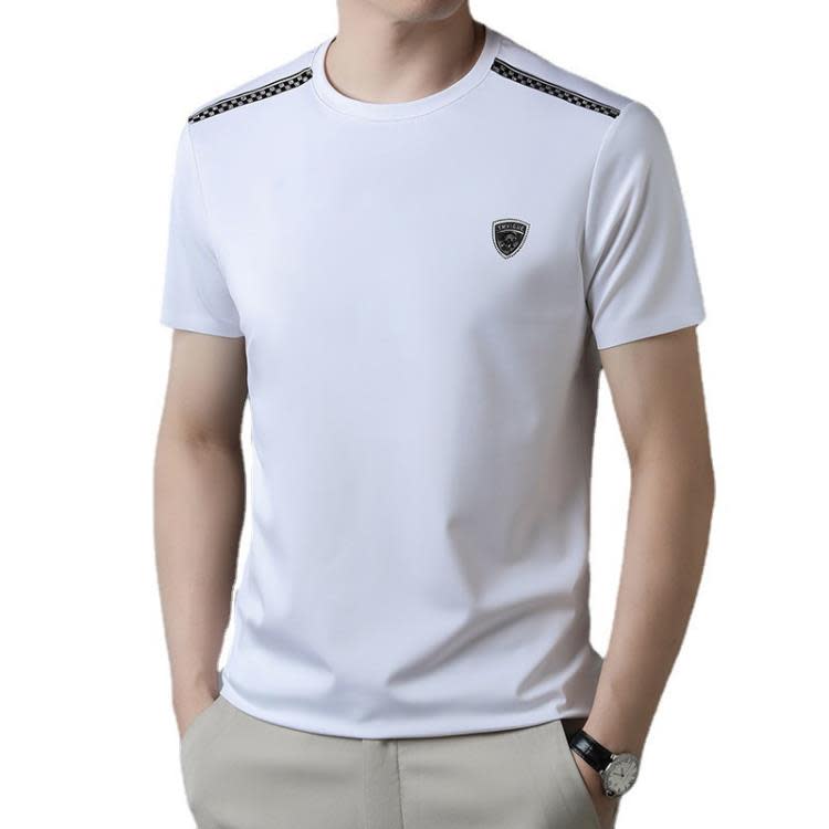 圓領短袖男士夏季新款2023中青年個性套頭短袖T恤男裝上衣半袖潮-細節圖5