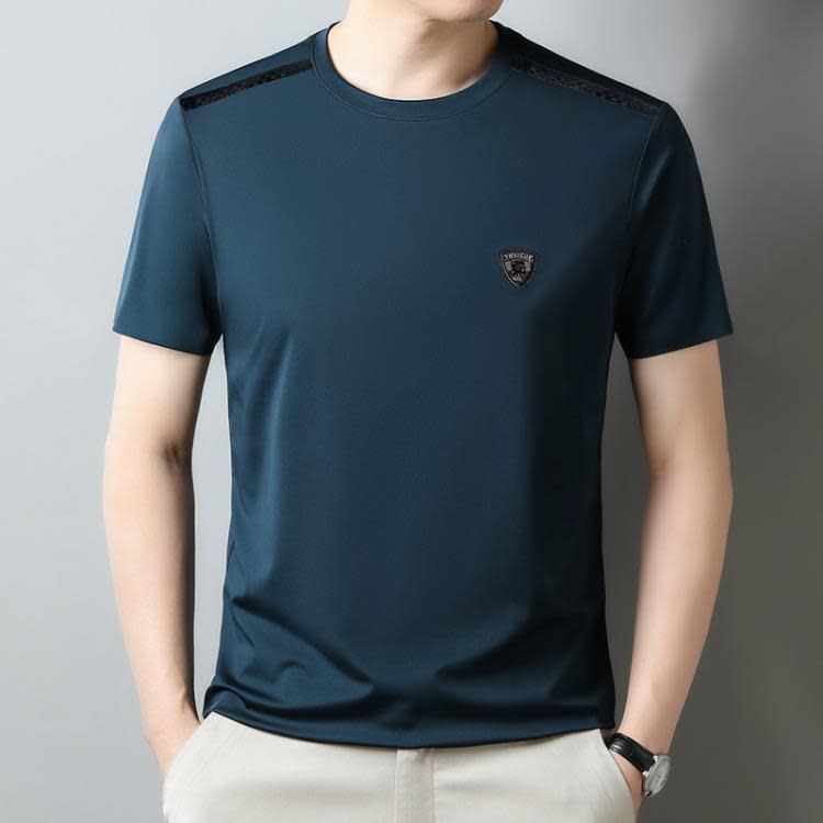 圓領短袖男士夏季新款2023中青年個性套頭短袖T恤男裝上衣半袖潮-細節圖7