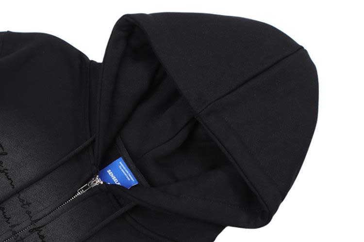 SE-W2535 330g抓絨拉鍊開衫連帽衛衣 黑色 咖啡色-細節圖3