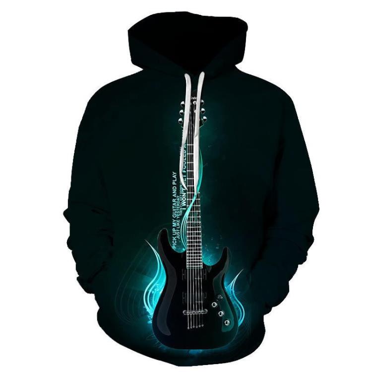 2023廠家 歐美 3D數碼印花帶帽口袋套頭衛衣男潮帶帽男衛衣-細節圖3