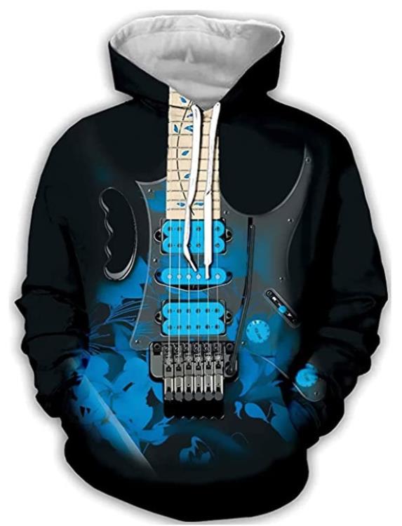 2023廠家 歐美 3D數碼印花帶帽口袋套頭衛衣男潮帶帽男衛衣-細節圖4