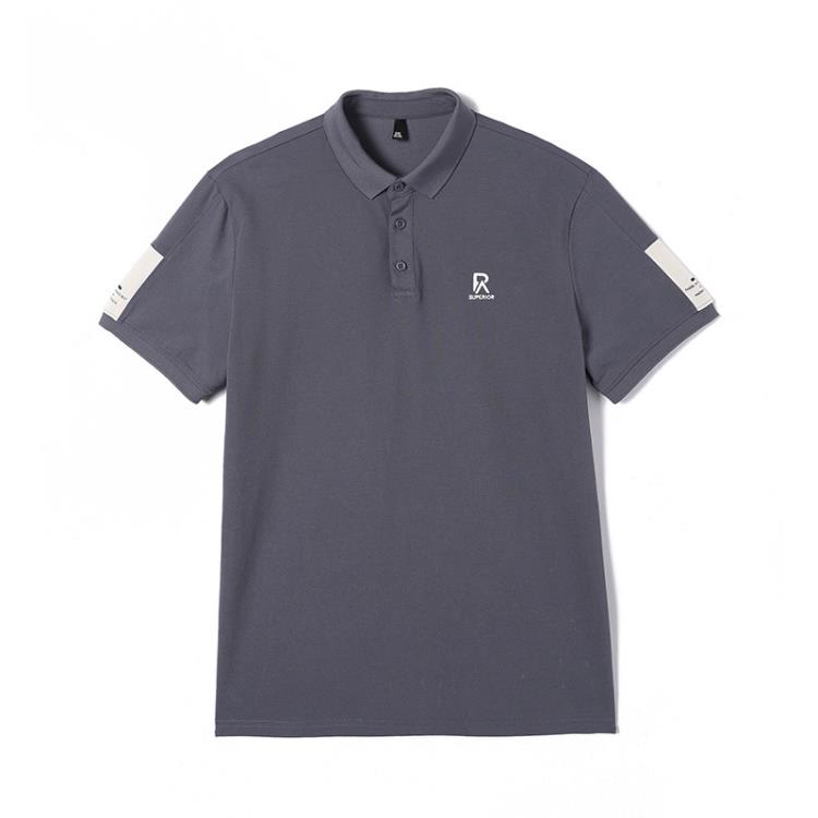 短袖T恤 刺繡polo衫男潮牌修身男裝上衣工作服翻領t恤男夏季2023新款-細節圖5