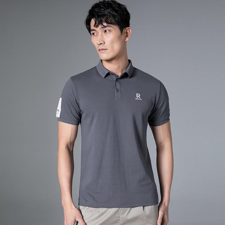 短袖T恤 刺繡polo衫男潮牌修身男裝上衣工作服翻領t恤男夏季2023新款-細節圖6
