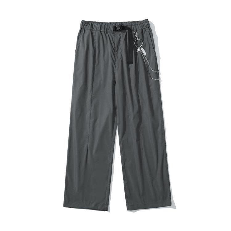 DM077 斜紋酷絲綿褲 紅色 深灰色M-XXL-細節圖6
