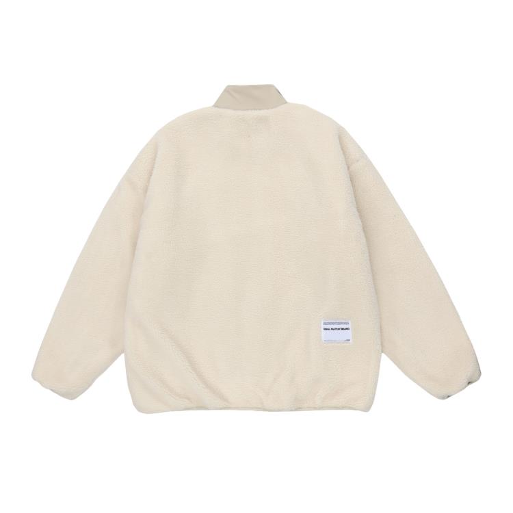 DF57 羊羔絨棉衣外套 黑色 綠色 杏色 S-XL 100%聚酯纖維-細節圖3