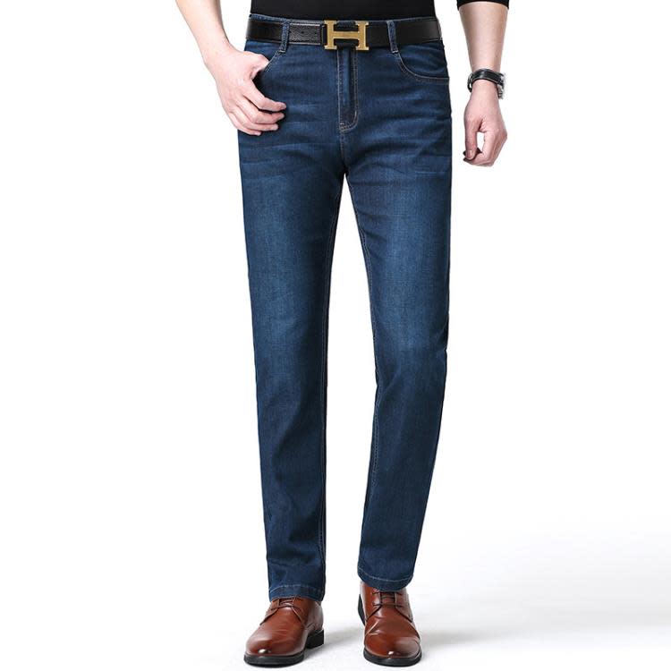 品牌新款牛仔褲男士四季款修身休閒褲正韓潮流彈力直筒長褲子免運-細節圖3