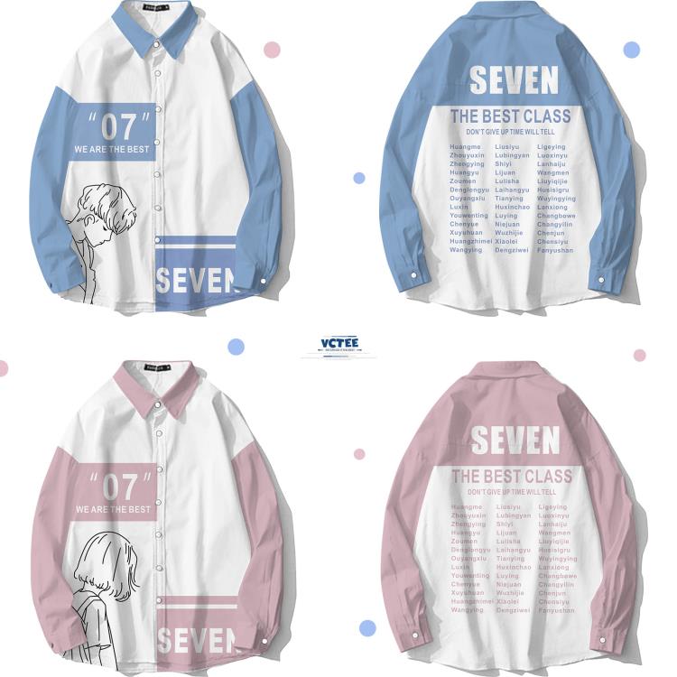 短袖T恤 班服耐穿襯衫JK寬松t恤畢業季初高中運動會開幕式衣服裝-細節圖3