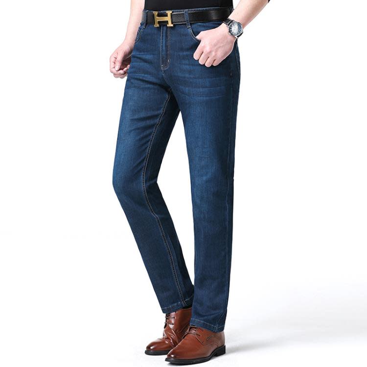 品牌新款牛仔褲男士四季款修身休閒褲正韓潮流彈力直筒長褲子免運-細節圖2