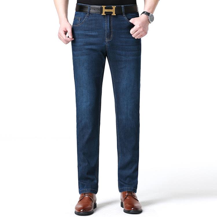 品牌新款牛仔褲男士四季款修身休閒褲正韓潮流彈力直筒長褲子免運-細節圖4