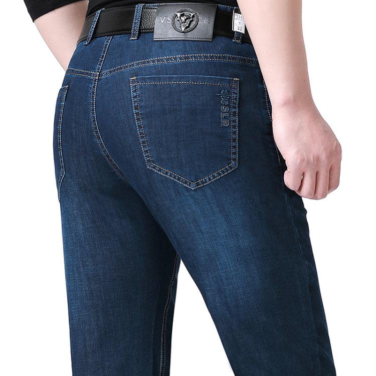 品牌新款牛仔褲男士四季款修身休閒褲正韓潮流彈力直筒長褲子免運-細節圖5