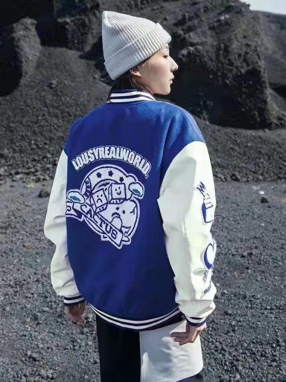男裝2023秋冬新款棒球服學院風立領長袖立體繡字母夾克外套爆款男-細節圖3