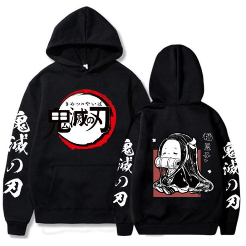 衛衣 Demon Slayer鬼滅之刃禰豆子周邊連帽衫加絨anime hoodie