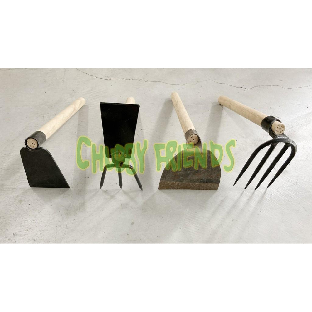 【肉肉朋友】 園藝種植工具 小鋤頭 兩用小鋤頭 麻把 小四齒 耙子