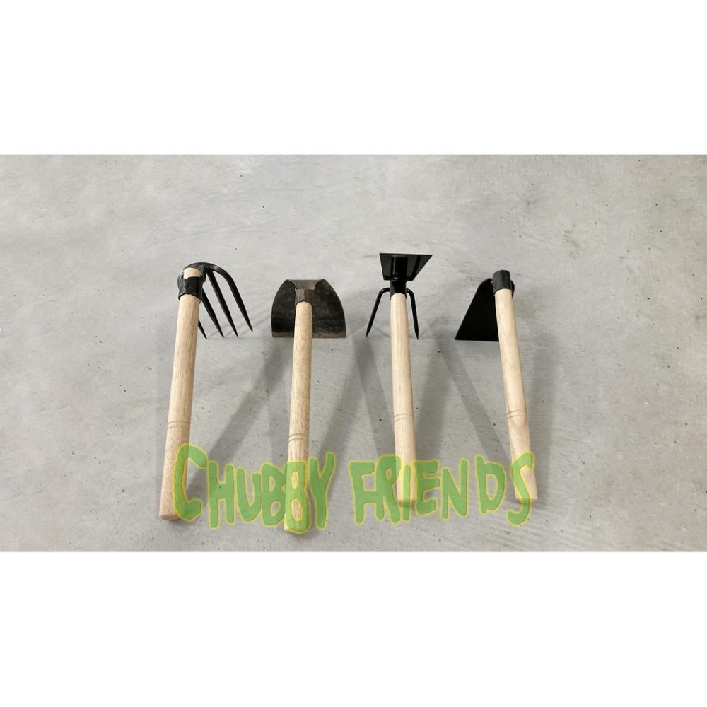【肉肉朋友】 園藝種植工具 小鋤頭 兩用小鋤頭 麻把 小四齒 耙子-細節圖2