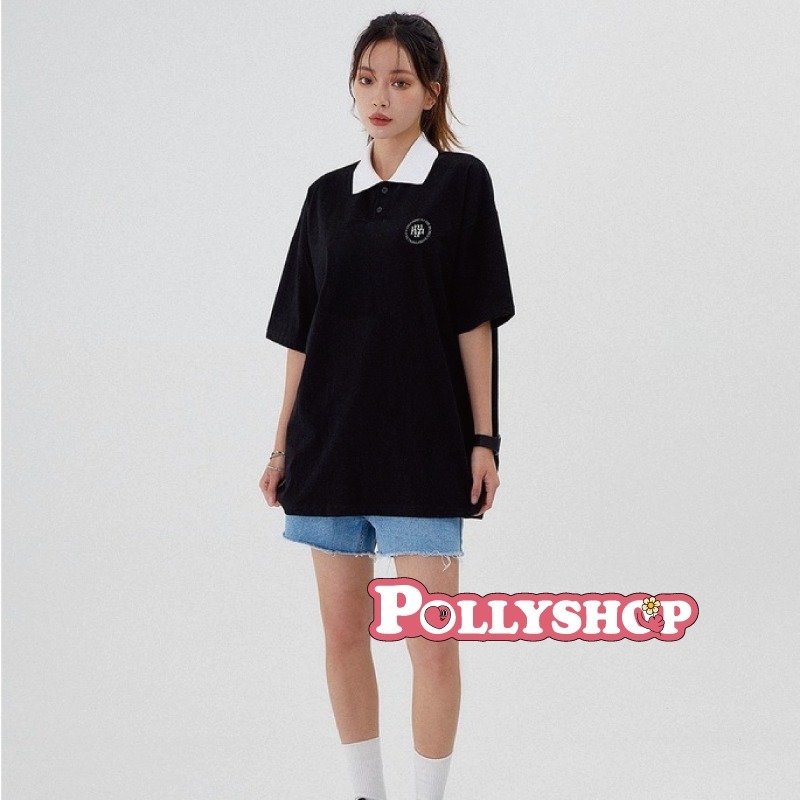 【1-4天出貨】Muahmuah 短袖 polo衫 短tee polo 短踢 上衣 oversize 正韓 韓國代購-細節圖8