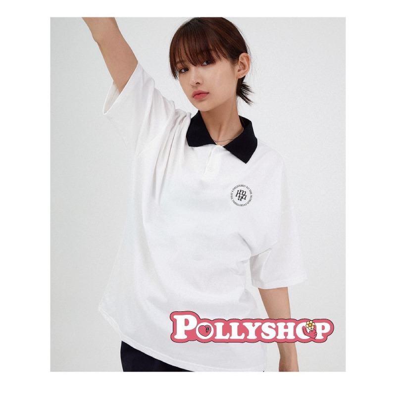 【1-4天出貨】Muahmuah 短袖 polo衫 短tee polo 短踢 上衣 oversize 正韓 韓國代購-細節圖9