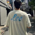 【1-4天出貨】LEE 背後海浪LOGO 短袖 短T 短踢 男女同款 情侶裝 純棉 韓國代購-規格圖9