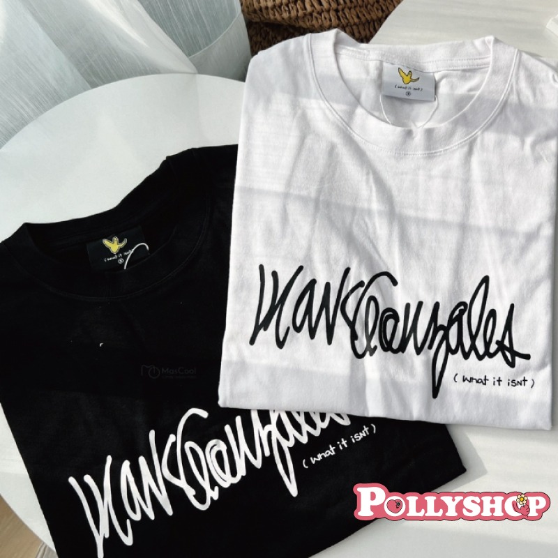 【1-4天出货】 Mark Gonzales 胸前刺绣小花花短袖小天使Whatitisnt 短踢短T-細節圖2