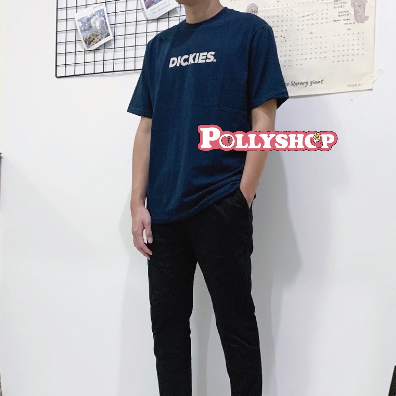 【正韩1-4天出货】Dickies 短袖短T LOGO 今年新款三色奶茶深蓝白-細節圖3