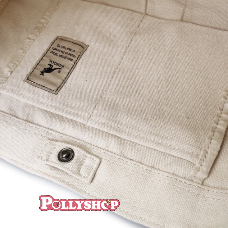 【現貨1-4天出貨】 kangol 帆布包 袋鼠 單肩斜挎包 托特包 休閒側肩包 女生包包 學院風包 帆布袋-細節圖4