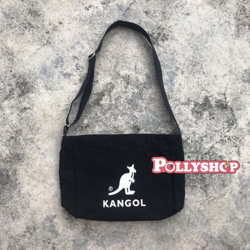 【現貨1-4天出貨】 kangol 帆布包 袋鼠 單肩斜挎包 托特包 休閒側肩包 女生包包 學院風包 帆布袋-細節圖8