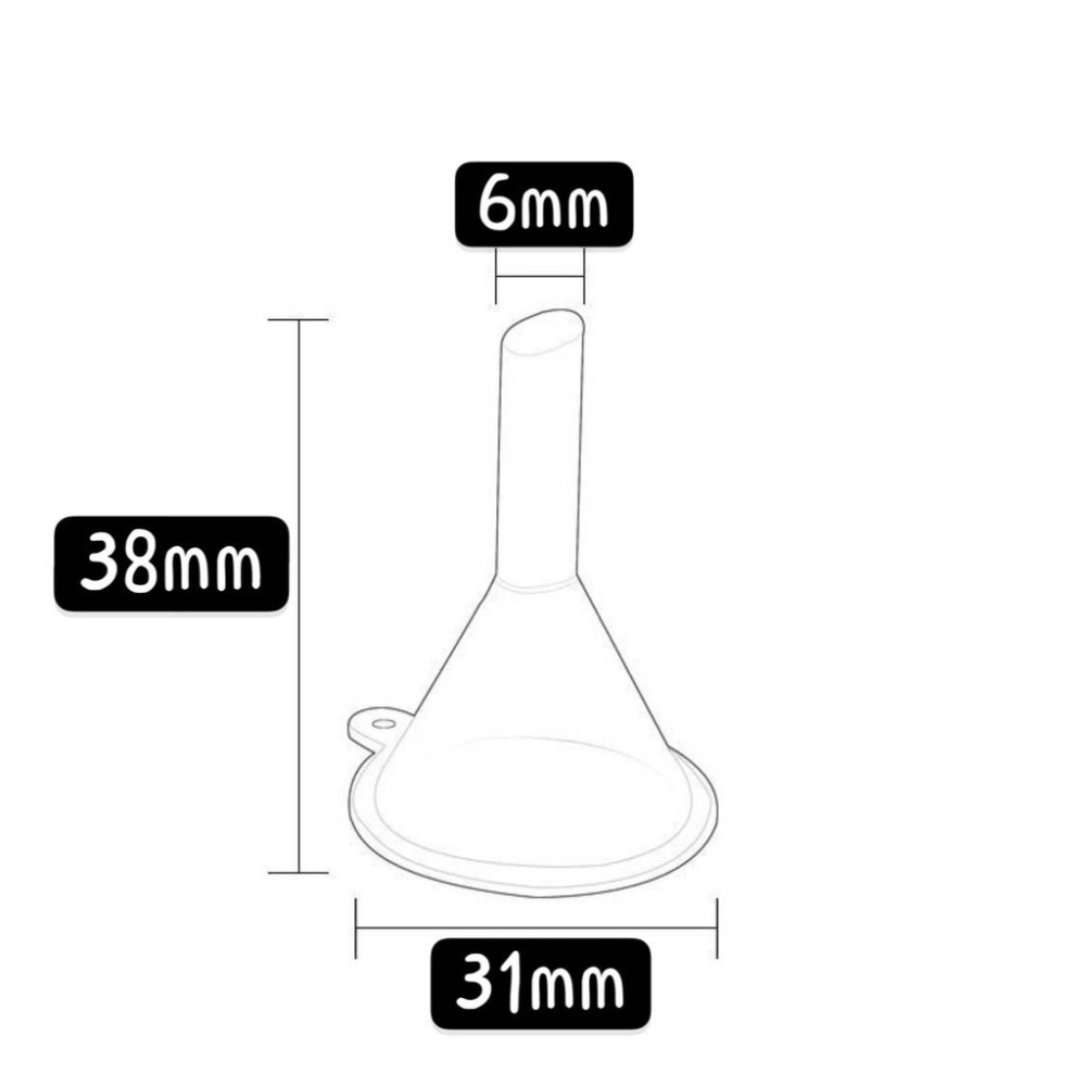小漏斗 漏斗分裝工具 PP分裝小漏斗 香水分裝小漏斗 酒精分裝瓶 防灑小漏斗小口徑漏斗 迷你小漏斗 漏斗 透明漏斗-細節圖2