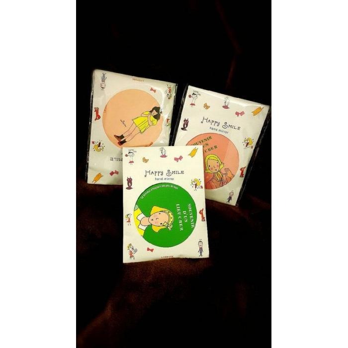 小圓鏡 韓國熱賣插畫風 隨身鏡 來店禮 打卡禮 化妝鏡 美容鏡 贈品 小鏡子 探房禮 婚禮小物 美睫娜娜-細節圖3