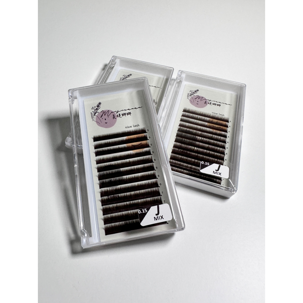現貨 綜合板下睫毛 12排睫毛大容量 自然感下睫毛 下睫毛 混合版下睫毛 0.15 Ｊ卷 長度6/7/8 美睫娜娜-細節圖5