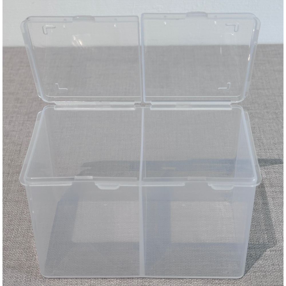 現貨 獨立雙格雙納盒 雙格收納盒 小物收納盒 棉片收納盒 耳環收納盒 棉籤收納盒 MJNN熱蠟美睫批發 美甲棉片收納盒-細節圖5