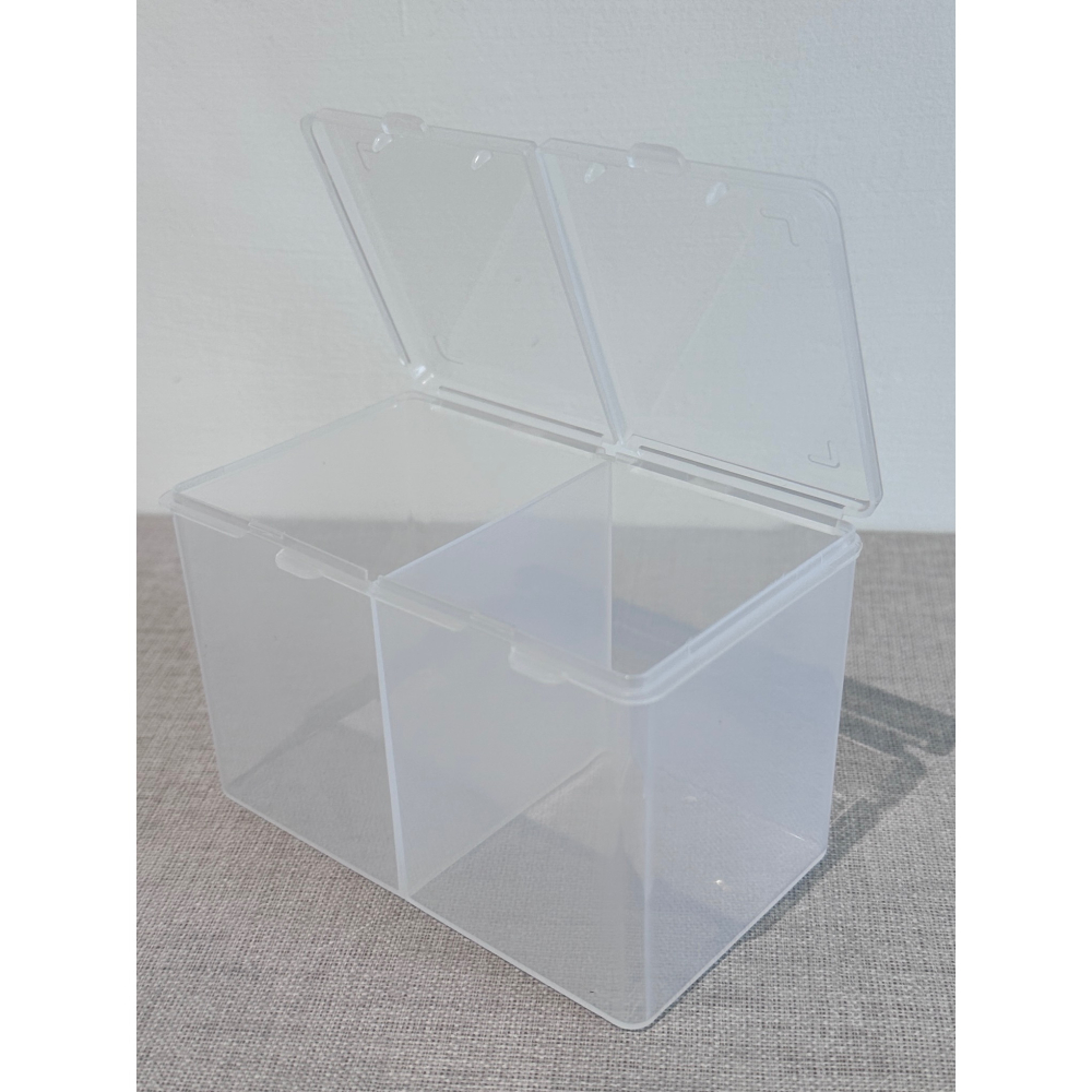 現貨 獨立雙格雙納盒 雙格收納盒 小物收納盒 棉片收納盒 耳環收納盒 棉籤收納盒 MJNN熱蠟美睫批發 美甲棉片收納盒-細節圖6