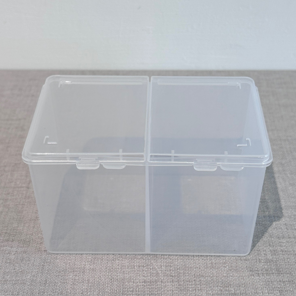 現貨 獨立雙格雙納盒 雙格收納盒 小物收納盒 棉片收納盒 耳環收納盒 棉籤收納盒 MJNN熱蠟美睫批發 美甲棉片收納盒-細節圖8