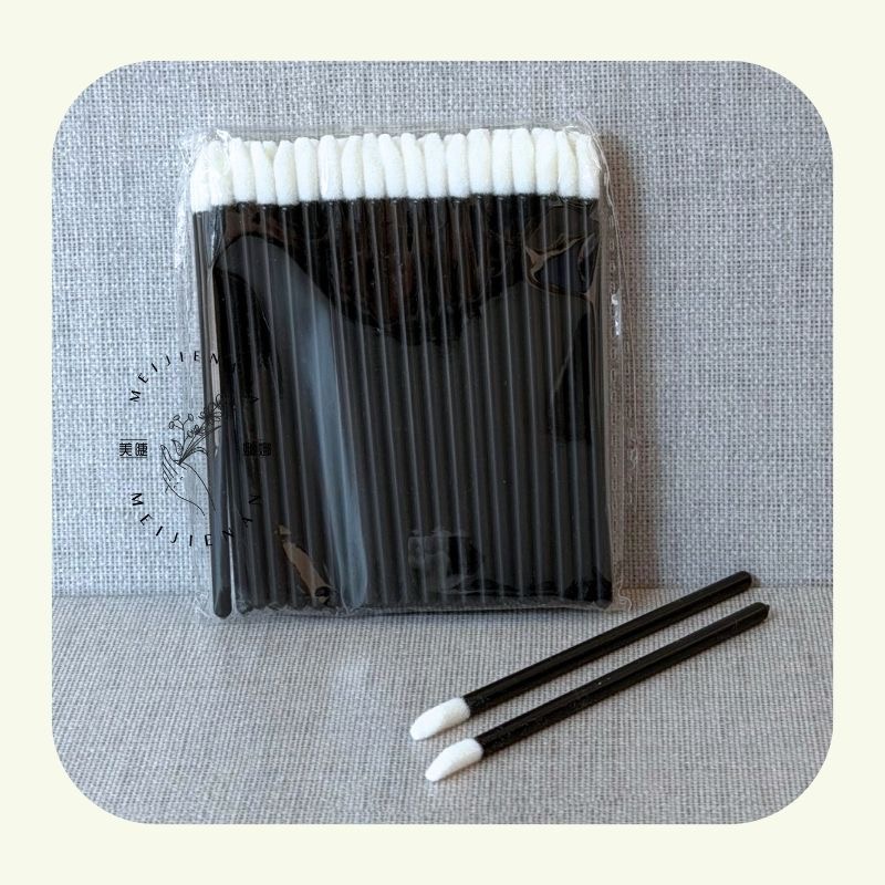 現貨 斜口型棉籤 卸睫棉棒 斜口刷 唇刷 一包50支 斜口棉籤 新秘 唇棒 棉棒 口紅棒 spa棒 美睫娜娜-細節圖4