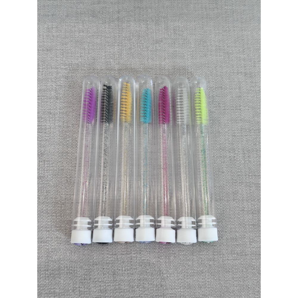 睫毛刷 現貨 水晶睫毛刷 試管睫毛刷 美睫刷 小刷子 水晶桿睫毛刷 攜帶式睫毛刷 多色睫毛刷-細節圖4