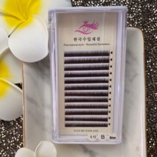 美睫娜娜 咖啡色 下睫毛 0.1 捲度B 絲絨 自然感 長度6mm 7mm 大容量 類真睫毛 韓劇指定款 美睫娜娜-細節圖2