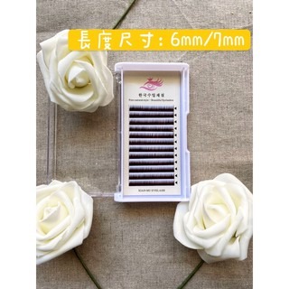 美睫娜娜 咖啡色 下睫毛 0.1 捲度B 絲絨 自然感 長度6mm 7mm 大容量 類真睫毛 韓劇指定款 美睫娜娜-細節圖7