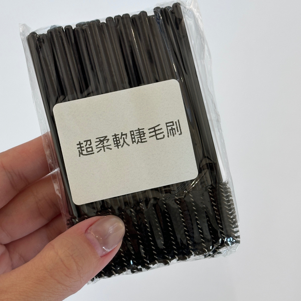 超柔軟睫毛刷 現貨 美睫刷 睫毛刷 一包50支 嫁接睫毛 現貨 軟毛睫毛刷 棉柔睫毛刷 眉毛刷  MJNN 刷子-細節圖4
