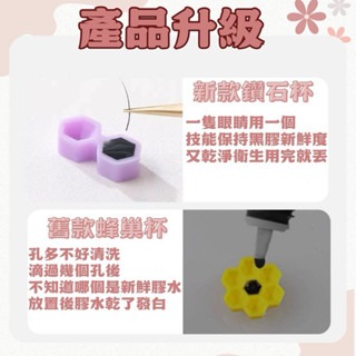 現貨 新款鑽石黑膠杯 雙格黑膠杯 鑽石黑膠杯 黑膠杯 雙凹槽 延時杯 單顆販售 黑膠專用 美睫嫁接用 美睫娜娜-細節圖6