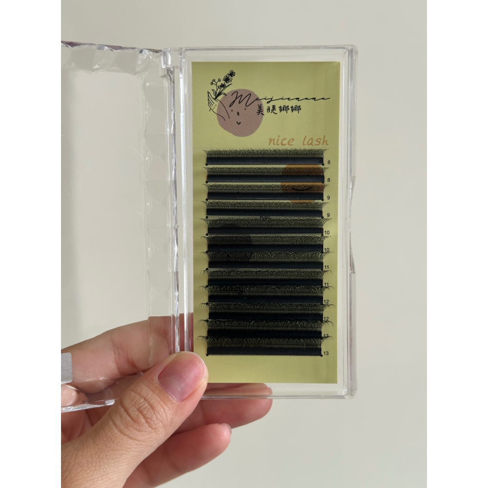 五葉草 編織睫毛 現貨 睫毛材料 細軟梗 自動開花 開花角度大 0.07 12排 美睫 假睫毛 嫁接睫毛 美睫娜娜-細節圖3