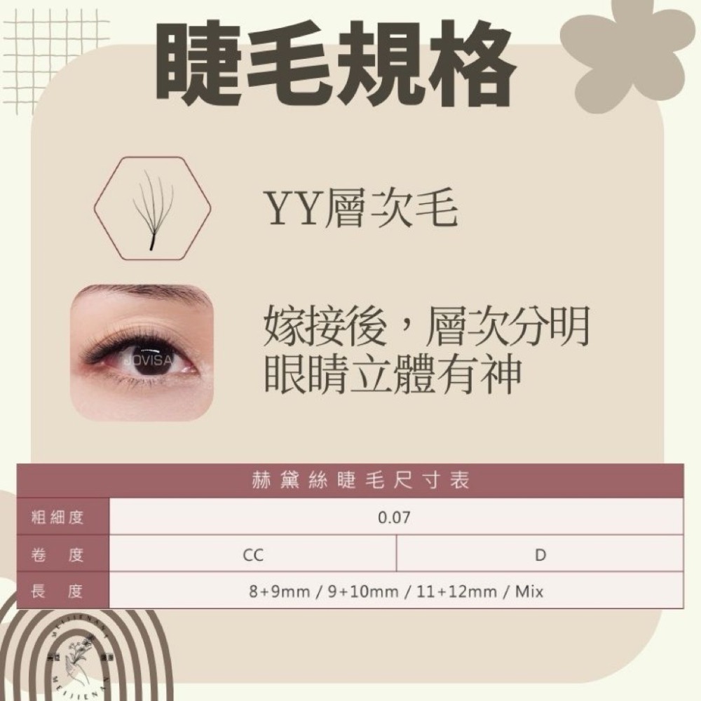 赫黛絲 YY JOVISA 現貨 層次睫毛 睫毛 美睫 美睫睫毛 YY睫毛 嫁接睫毛 美睫材料 YY免開花技術-細節圖2