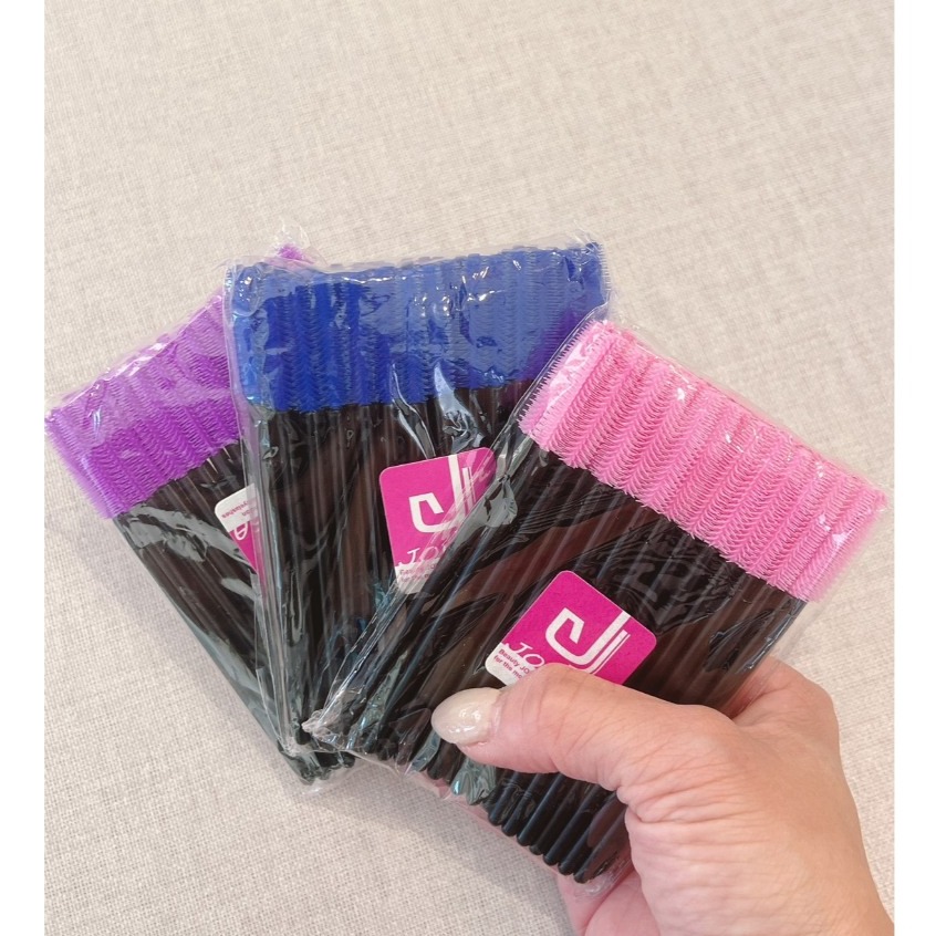 JOVISA  矽膠睫毛刷 彩色睫毛刷 50支 軟睫毛刷 矽膠睫毛梳 矽膠梳 美睫睫毛刷 眉毛刷 美睫材料 美睫娜娜-細節圖2