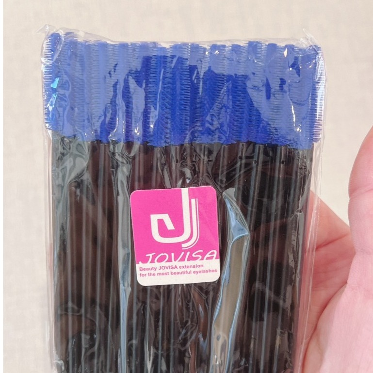 JOVISA  矽膠睫毛刷 彩色睫毛刷 50支 軟睫毛刷 矽膠睫毛梳 矽膠梳 美睫睫毛刷 眉毛刷 美睫材料 美睫娜娜-細節圖8