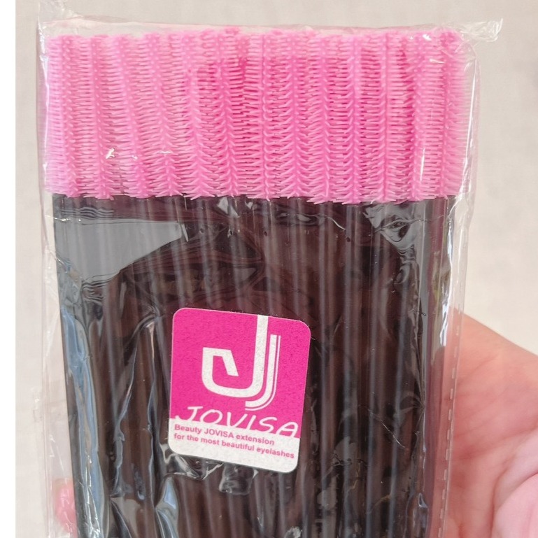 JOVISA  矽膠睫毛刷 彩色睫毛刷 50支 軟睫毛刷 矽膠睫毛梳 矽膠梳 美睫睫毛刷 眉毛刷 美睫材料 美睫娜娜-細節圖9