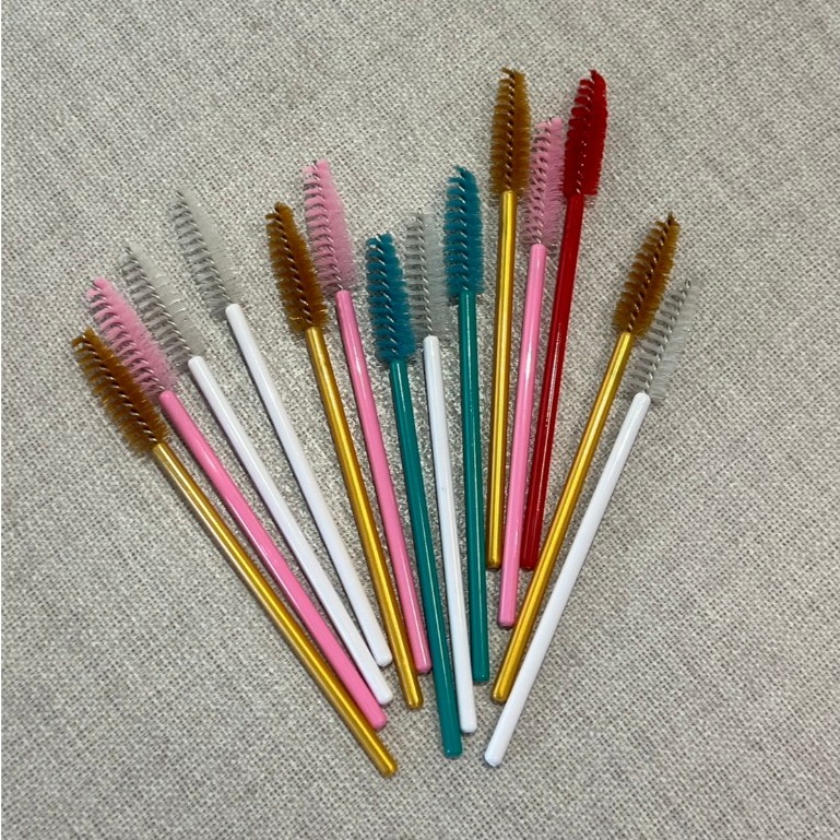 JOVISA  睫毛刷 彩色睫毛刷 50支 螺旋睫毛刷 睫毛梳 角蛋白刷 美睫睫毛刷 眉毛刷 美睫材料 美睫娜娜-細節圖6