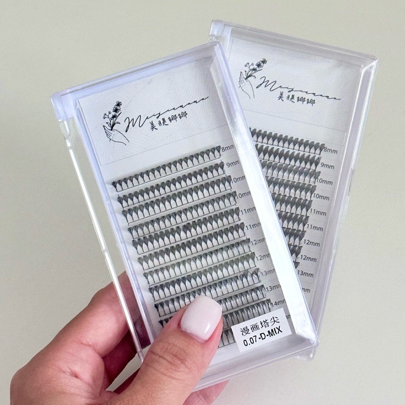 現貨 漫畫塔尖 中式美睫 美睫 漫畫睫毛 朵毛 便利花超人氣款 現貨秒發 假睫毛 睫毛材料美睫娜娜-細節圖6