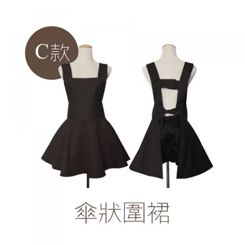 沙龍級可調式圍裙 綁帶圍裙 美甲店 美睫圍裙 美業圍裙 荷葉邊圍裙 可調式圍裙 咖啡圍裙 可愛圍裙 小個子圍裙 工作圍裙-細節圖3