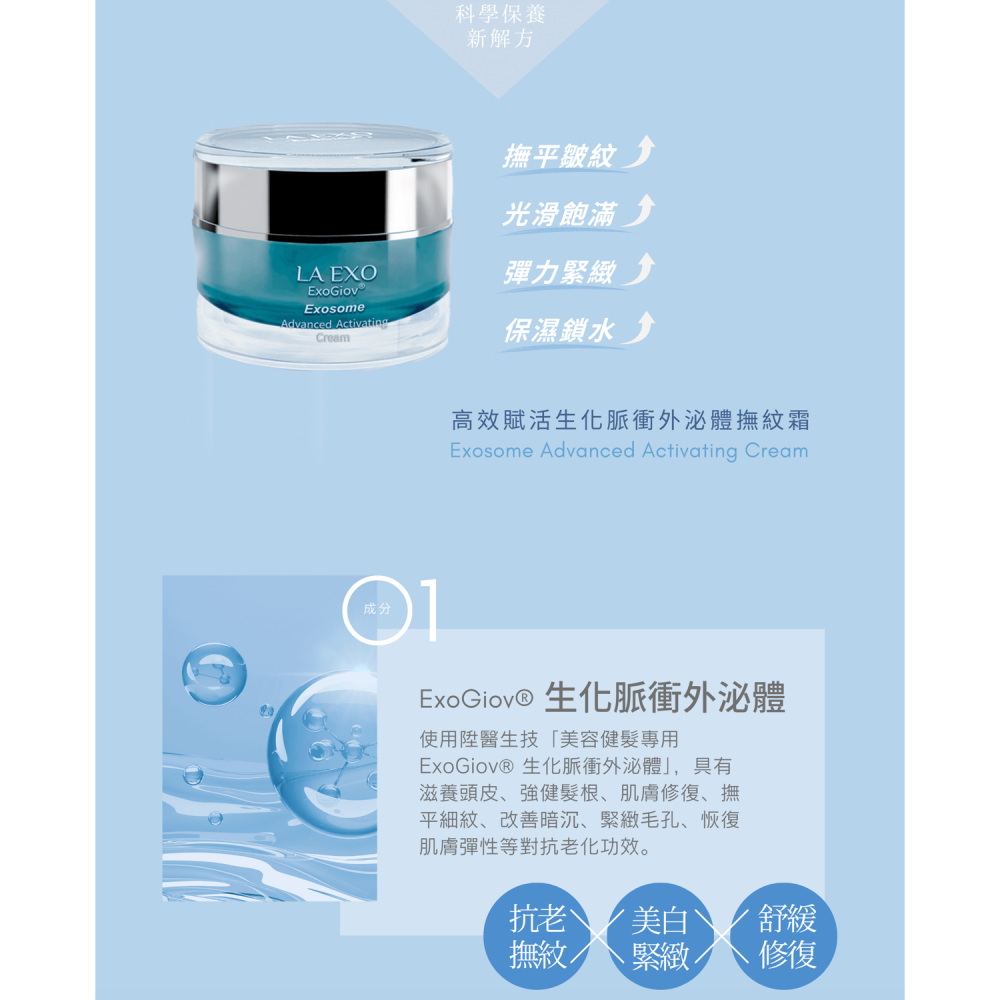 la exo 外泌體 撫紋霜 高效賦生化脈衝外泌體撫紋霜 保養 外泌體保養30ml 萊泌兒 陞醫生技外泌體 美睫娜娜-細節圖4